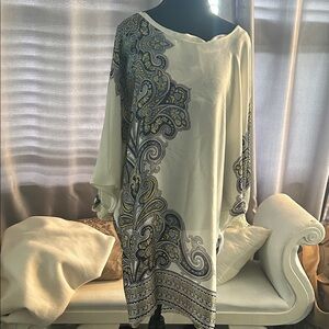 Elegant Paisley Print Dress